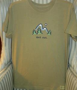 NWT!LIFE IS GOOD  "GOOD KIDS "YTH S/S TEE. MOUNTAIN SCENE. "GET OUT"  (L-10) - Picture 1 of 4