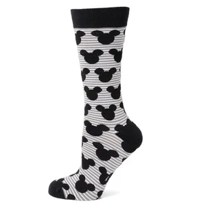 Disney Mickey Mouse Silhouette Stripe Socks - Picture 1 of 1