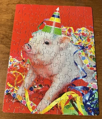 Puzzle Bug 100 Fully Interlocking Pieces 8.75 in x 11.25 in Age 6+ ( Party Pig ) - Image 1 of 4