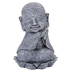 Sitzender Jizo Mönch mit Kopf geneigt Figur Neu - Bild 1 von 2