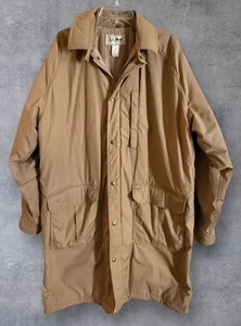 Vintage LL Bean Men’s Winter Coat Wool Lined Jacket Parka Size Tall Large Trench - Picture 1 of 11