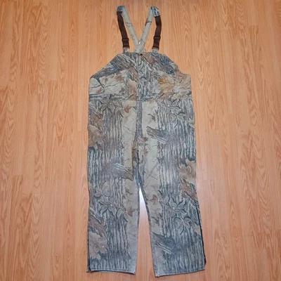 Vtg Duxbak Realtree Camo Insulated Bib Overalls Mens 2XL 46-48" Waist Hunting - Image 1 of 4