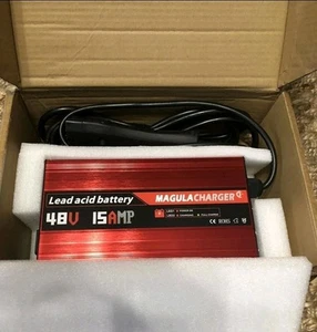 MAGULACHARGER 48V  15A GOLF CART BATTERY CHARGER 3 PRONG TRIANGLE PLUG  RXV/TXT - Picture 1 of 6