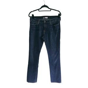 Signature Levi Strauss Jeans Women's 14 Blue Mid Rise Straight Stretch Denim - Picture 1 of 14