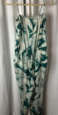Mono J Crew Factory Drapey Verde Blanco Bosque Tropical Talla M Estilo F0853 Foto 1 de 4