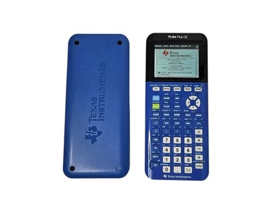 Texas Instruments TI-84 Plus CE BLUE Python Graphing Calculator TESTED WORKS - Image 1 of 4