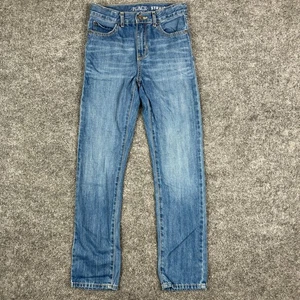 Children’s Place Jeans Boys Size 10 Slim Blue Denim Straight Leg Adjustable  - Picture 1 of 9