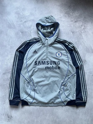 Vintage 2006 Adidas Chelsea Football Jacket Soccer Track Top Hooded Mens Size L - Image 1 of 4