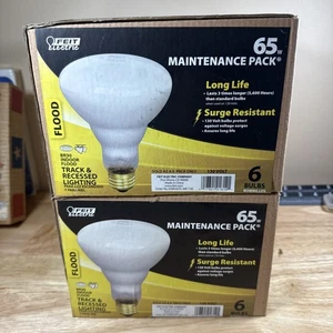 Feit Electric - 65w 130V -BR30 - Indoor Floodlights - Track & Recessed- 12 Bulbs - Picture 1 of 8