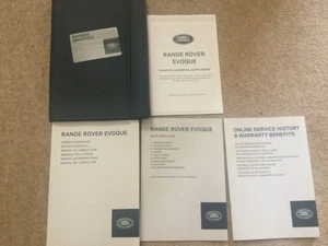 RANGE ROVER EVOQUE OWNERS MANUAL HANDBOOK & WALLET (2011 - 2015) 2 FAST POST - Picture 1 of 5