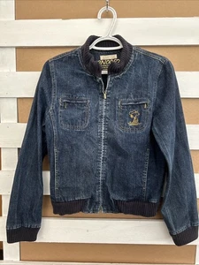 Snoopy Classic Jacke Kind Gr. L blau Denim Reißverschluss vorne Langarm Oberbekleidung - Bild 1 von 6