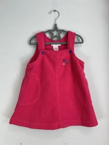 Gymboree Vintage Rainbow Tage Fleece Dress Embroidered Size Girls Small Pink - Picture 1 of 5