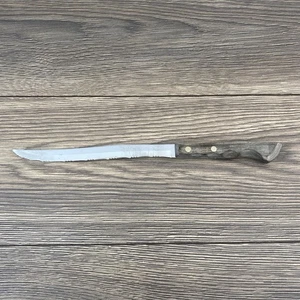 Vintage ECKO Flint Pfeilspitze Edelstahl Vanadium USA Kochmesser Wellenschliff Klinge - Bild 1 von 6