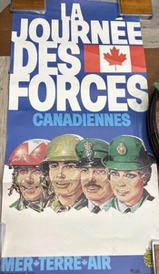 La Journee Des Forces Canadiennes Canadian Military Day Poster Grafik Kunst - Bild 1 von 4