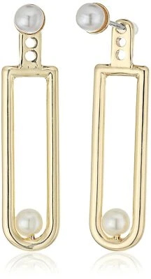 Pendientes chaqueta BCBGeneration perla de bucle Foto 1 de 2