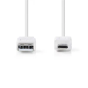 CAVO CELLULARE USB NEDIS CCGP60410WT10 CAVO PIATTO USB 2.0 A MASCHIO - MICRO B - Foto 1 di 1