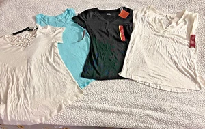 NWT 4 Ladies Size Small Tops White Black Mint  Merona Mossimo - Picture 1 of 7