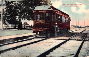 1909 Fast Shore Trolley Pleasantville NJ Postkarte RR - Bild 1 von 2