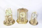 F x3 Vintage Torsion Coat Clocks Inc. Glass Globes, Kundo itp.