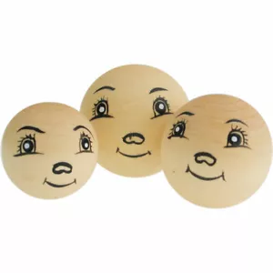 (2,95€/Set) 3 Puppenköpfe 30mm 35mm 40mm Holz Puppenkopf basteln - Bild 1 von 1