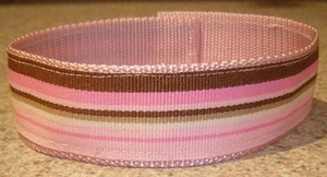 ROSA BRAUN GESTREIFT HUND MARTINGAL HALSBAND LEINE ITALIENISCHER WINDHUND MALTESER XOLO - Bild 1 von 1