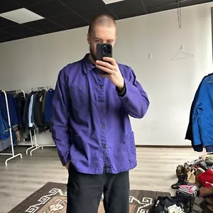Chaqueta utilitaria vintage francesa alemana ropa de trabajo tareas talla L - Imagen 1 de 7