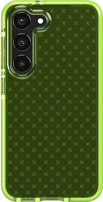 Genuine Tech21 Evo Check Flexshock Gel Case Cover for Samsung Galaxy S23 - Lime - Image 1 of 4