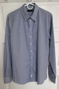 Dsquared2 Made In Italy Men’s Blue Stripes Button Down Dress Shirt Size 52 - Picture 1 of 7