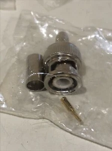 BNC Crimp Connector Male RG59 3 In 1 Coax Cable Plugs CCTV X20 - Picture 1 of 3