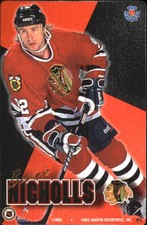 1995-96 Pro Magnets Chicago Blackhawks Hockey Card #5 Bernie Nicholls