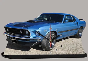 AUTO MINIATURA, FORD MUSTANG SHELBY -06, AUTO IN OROLOGIO MINIATURA - Picture 1 of 1