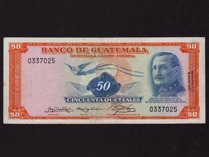 Guatemala:P-56g,50 Quetzales,1973 * General Jose Maria Orellana * VF * - Picture 1 of 2