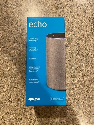 Amazon Echo (2nd Generation) Smart Speaker with Alexa - Grey NEW IN SEALED BOX - Image 1 of 4