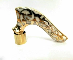 Manija de cabeza victoriana vintage de diseñador de latón para regalos de bastón de madera - Imagen 1 de 3