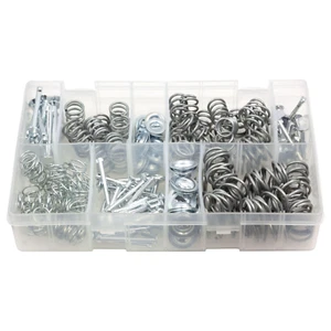 200Pcs Assorted Box of Brake Shoe Hold Down Kit Pins Washers + Springs - Picture 1 of 1