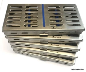 5x Sterilisation Cassette Rack Tray Surgical Dental 7 instruments NATRA Germany - Imagen 1 de 3