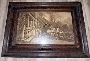 Edward Lamson Henry Vintage Framed Print "The Wedding Day" Antique frame/print - Picture 1 of 12