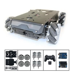 V3 Mecanum Wheel Intelligence Robot Aluminum Car Frame with Metal Motor ot34 - Picture 1 of 11