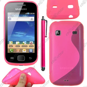Housse Etui Coque S-line Gel Rose pour Samsung Galaxy Gio S5660 + Stylet - Photo 1 sur 1