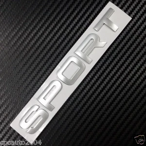 Pegatina insignia lateral emblema coche SPORT plateado ABS para L405 L494 LR2 LR3 L320 L322 - Imagen 1 de 5