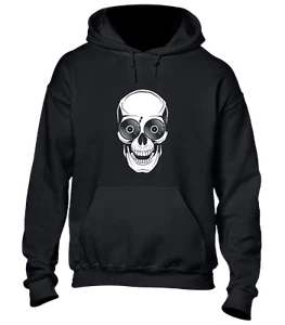 SKULL TURNTABLE HOODY HOODIE COOL DJ SKELETON MUSIC FAN DESIGN TOP NEW - Picture 1 of 24