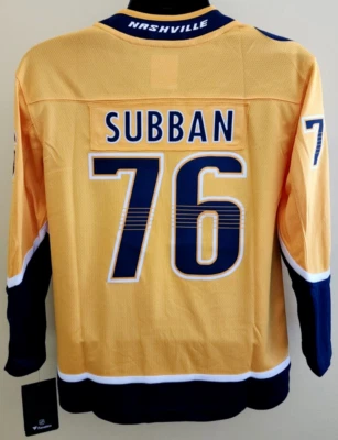 Camiseta deportiva de hockey Nashville Predators PK SUBBAN Fanatics Breakaway NHL NUEVA CON ETIQUETAS Yth L/XL Foto 1 de 4
