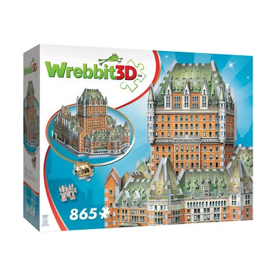 New - Wrebbit Castles & Cathedrals - Le Chateau Frontenac 3D Puzzle: 865 Pcs - Image 1 of 4