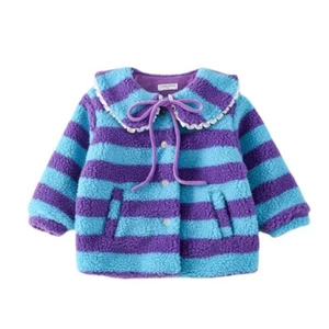 Toddler Kids Girls Top Coat Sweater Cardigan Jacket Casual Thicken Warm Furry - Picture 1 of 19