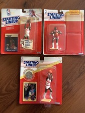 1988 & 1991 Starting Lineup MICHAEL JORDAN figures & cards + 1990 action figure