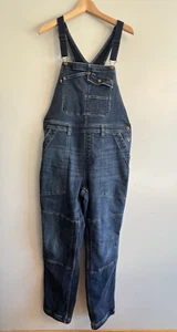 DULUTH Trading Company W's Double Flex Denim Fleece gefütterte Latzhose blau Medium - Bild 1 von 5