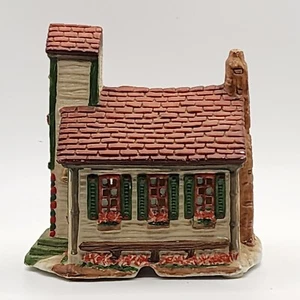 Vintage Christmas Village School Home Town America - Imagen 1 de 11