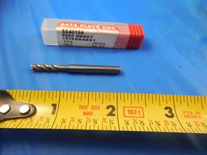 DATA FLUTE SS40156 EDP# 48907 5/32 DIA 9/16 LOC 2" OAL 4 FL. CARBIDE END MILL - Picture 1 of 2