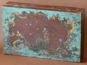 Coffret Chinoiserie rocaille Louis XV Boite à perruque Vernis Martin rococo 18è - Foto 1 di 12