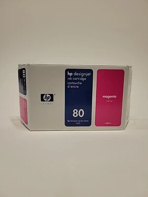 Genuine HP 80 Magenta 350mL Ink Cartridge C4847A 1055cm 1000 1050C Expired - Image 1 of 4